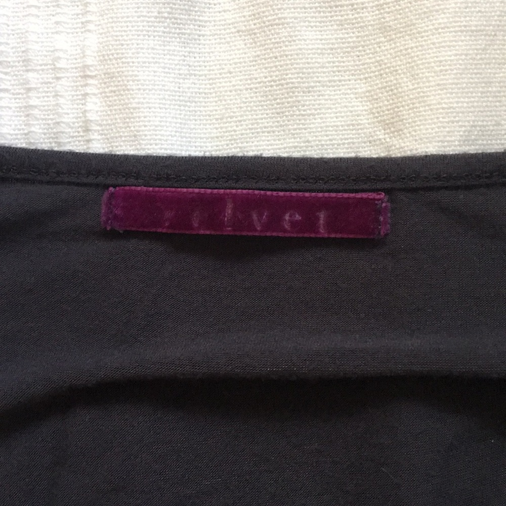 Velvet Ruffled Sleeve Top - Picture 2 of 3